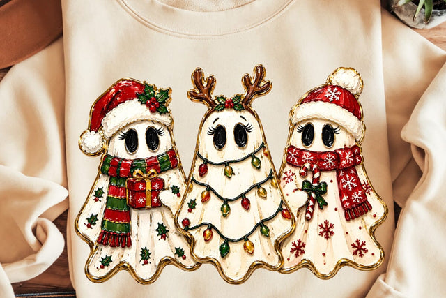 Christmas Ghosts PNG, Sublimation Design Sublimation DesignPlante 503 