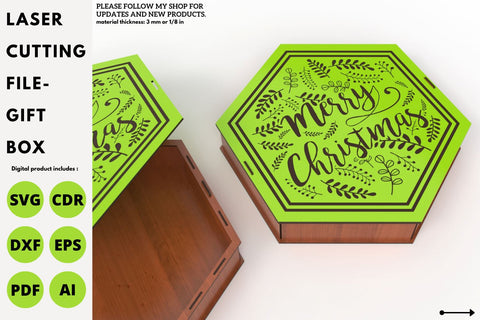 Christmas Gift Box and candy Box | laser cut file | svg paper cut | cricut | glowforge file SVG tofigh4lang 