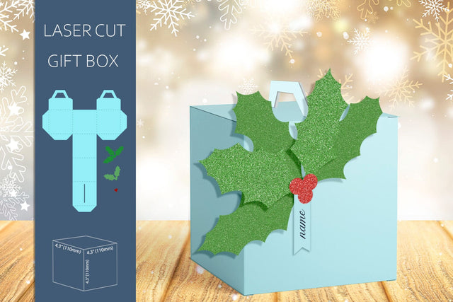 Christmas gift box laser cut, Candy box svg template SVG AnastasiyaArtDesign 