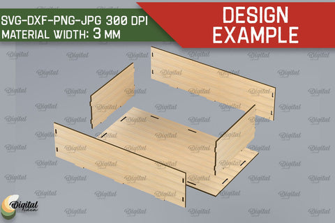 Christmas Gift Box Laser Cut. Christmas Storage Box SVG SVG Evgenyia Guschina 