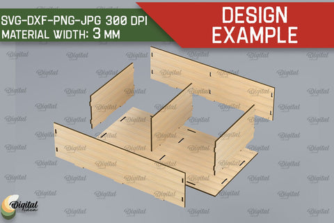 Christmas Gift Box Laser Cut. Christmas Storage Box SVG SVG Evgenyia Guschina 