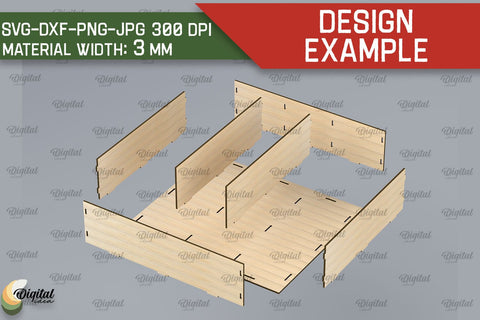 Christmas Gift Box Laser Cut. Christmas Storage Box SVG SVG Evgenyia Guschina 