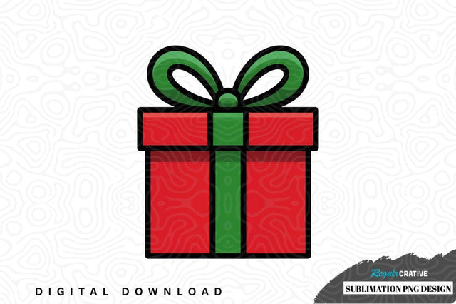 Christmas gift box sublimation png design Sublimation Regulrcrative 
