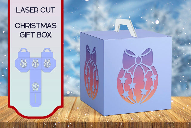 Christmas gift box svg, Candy box laser cut template 3D Paper AnastasiyaArtDesign 