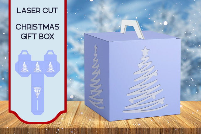 Christmas gift box svg laser cut, Holiday candy box cricut template SVG AnastasiyaArtDesign 