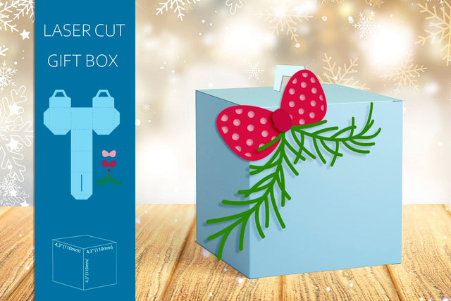 Christmas gift box template, Paper box svg, Candy box 3D Paper AnastasiyaArtDesign 