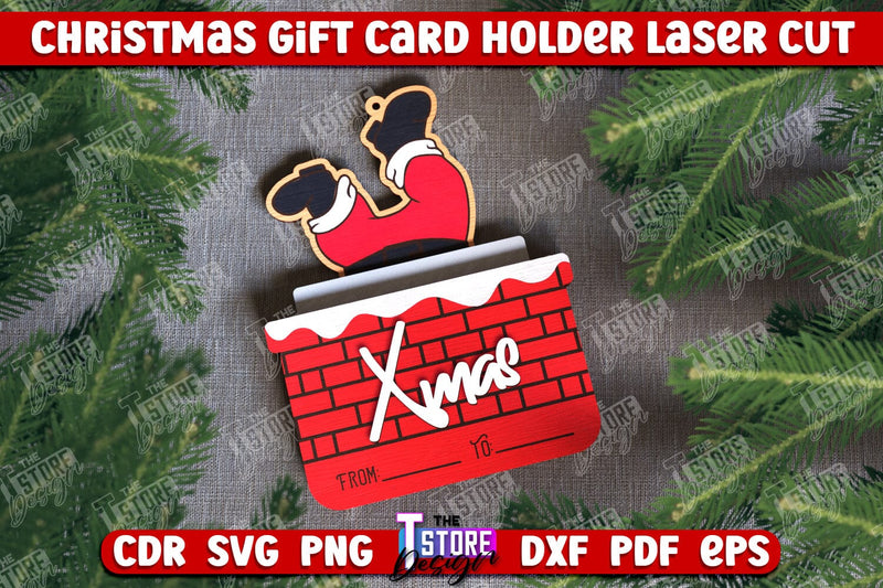 Christmas Gift Card | Christmas Gift Idea | Greeting Card | Holidays | CNC File SVG The T Store Design 