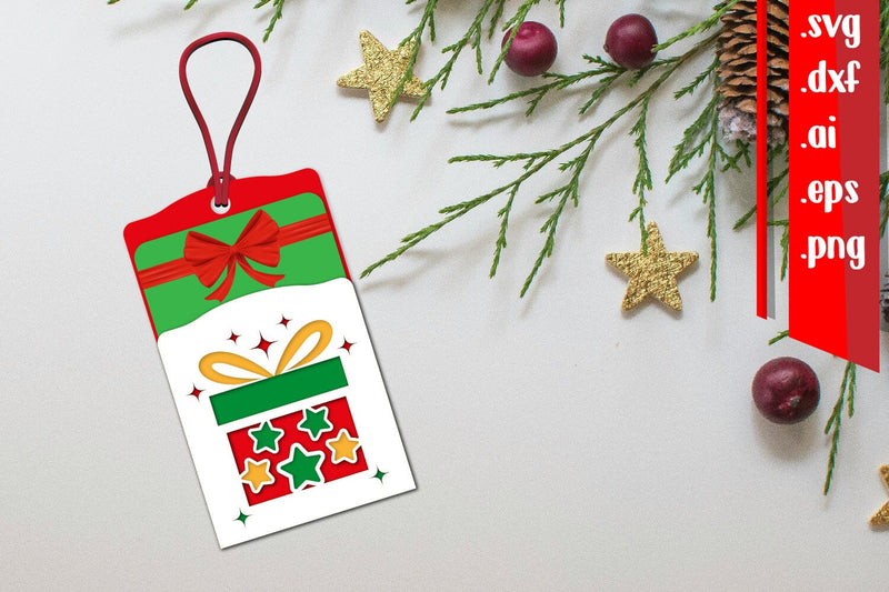 Christmas Gift Card Holder | Christmas Tag 3D Paper zafrans studio 