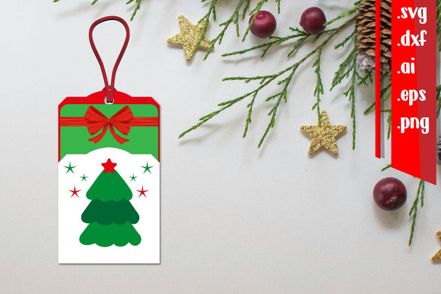 Christmas Gift Card Holder | Christmas Tag SVG zafrans studio 