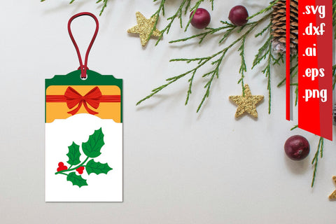Christmas Gift Card Holder | Gift Tag SVG zafrans studio 