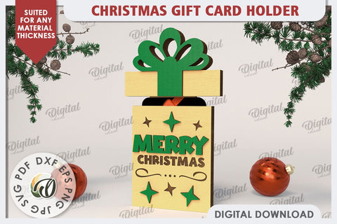 Christmas Gift Card Holder Laser Cut. Christmas Gift SVG SVG Evgenyia Guschina 