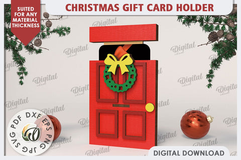 Christmas Gift Card Holder Laser Cut. Christmas Gift SVG SVG Evgenyia Guschina 