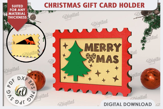 Christmas Gift Card Holder Laser Cut. Christmas Gift SVG SVG Evgenyia Guschina 