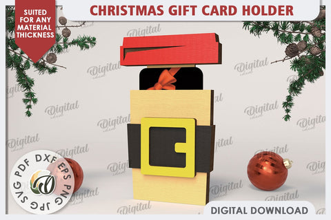 Christmas Gift Card Holder Laser Cut. Christmas Gift SVG SVG Evgenyia Guschina 