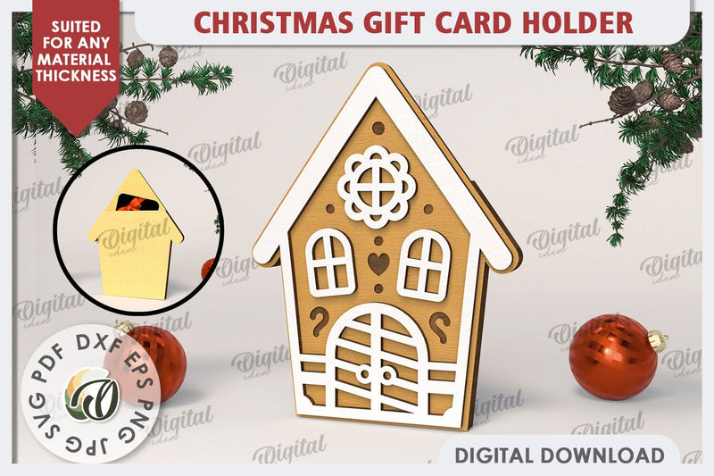 Christmas Gift Card Holder Laser Cut. Christmas Gift SVG SVG Evgenyia Guschina 