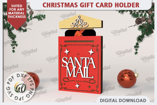 Christmas Gift Card Holder Laser Cut. Christmas Gift SVG SVG Evgenyia Guschina 