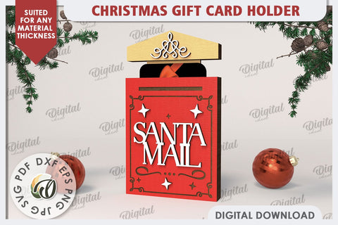 Christmas Gift Card Holder Laser Cut. Christmas Gift SVG SVG Evgenyia Guschina 