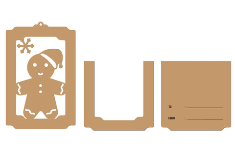 Christmas Gift Card Holder Laser cut SVG zafrans studio 