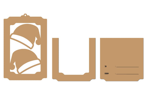 Christmas Gift Card Holder Laser cut SVG zafrans studio 