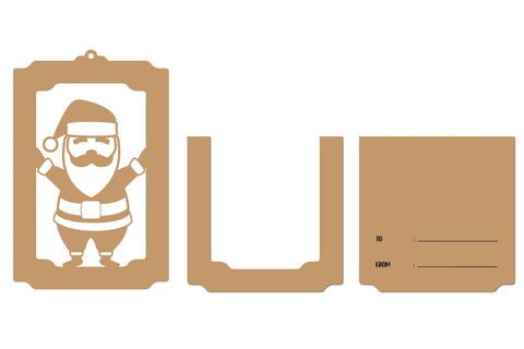 Christmas Gift Card Holder Laser cut SVG zafrans studio 