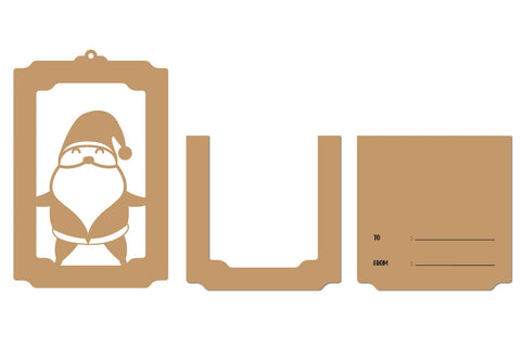 Christmas Gift Card Holder Laser cut SVG zafrans studio 