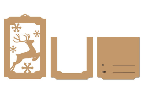 Christmas Gift Card Holder Lasercut SVG zafrans studio 