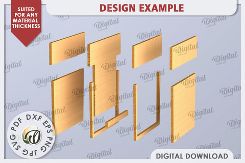 Christmas Gift Card Holders Laser Cut Bundle. Christmas Gift SVG Evgenyia Guschina 