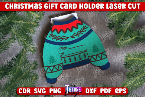 Christmas Gift Cards Bundle | Christmas Gift Idea | Greeting Card | Holidays | CNC Files SVG The T Store Design 