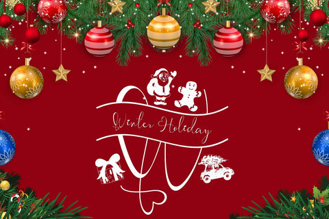 Christmas Gift Monogram Font Prasetya Letter 