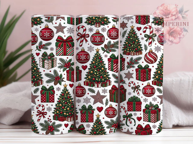 Christmas Gift Pattern 20oz Tumbler, Christmas Gift, Gift Pattern, Christmas Pattern, Gift Tumbler, Christmas Tumbler, 20oz Tumbler Wrap, Gift Pattern PNG Sublimation Li Zamperini 