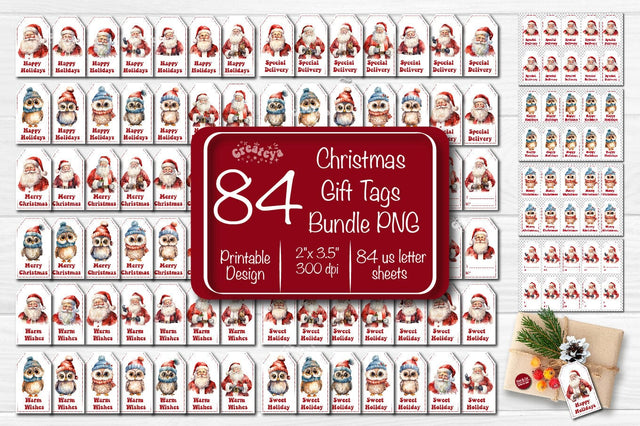 Christmas gift tag Bundle printable template Christmas tag Santa clipart Special Delivery Merry Christmas PNG Sublimation Createya Design 