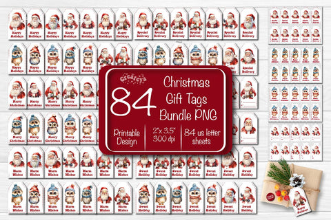 Christmas gift tag Bundle printable template Christmas tag Santa clipart Special Delivery Merry Christmas PNG Sublimation Createya Design 