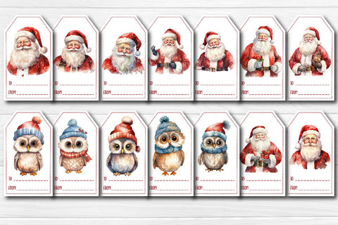 Christmas gift tag Bundle printable template Christmas tag Santa clipart Special Delivery Merry Christmas PNG Sublimation Createya Design 