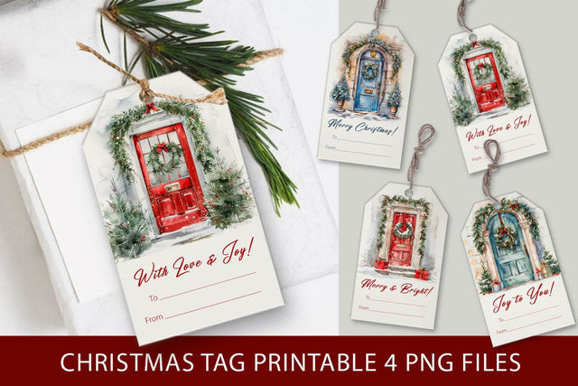 Christmas gift tag, holiday gift tags Sublimation KMarinaDesign 