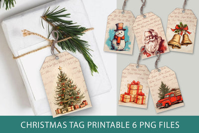 Christmas gift tag printable Sublimation KMarinaDesign 