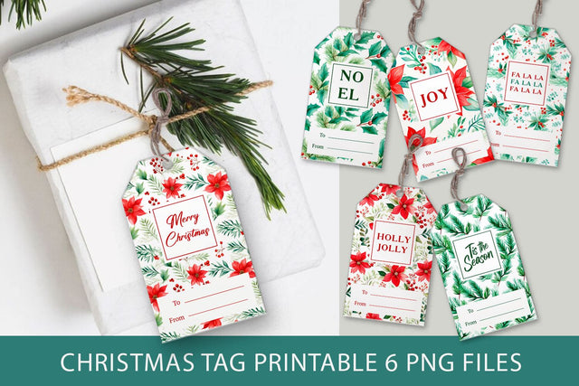 Christmas gift tag printable Sublimation KMarinaDesign 