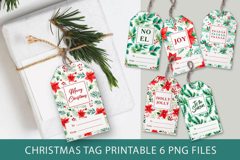 Christmas gift tag printable Sublimation KMarinaDesign 