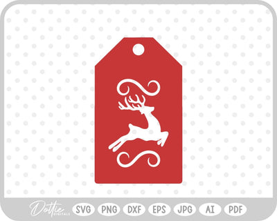 Christmas Gift Tag SVG DottieDigitals 
