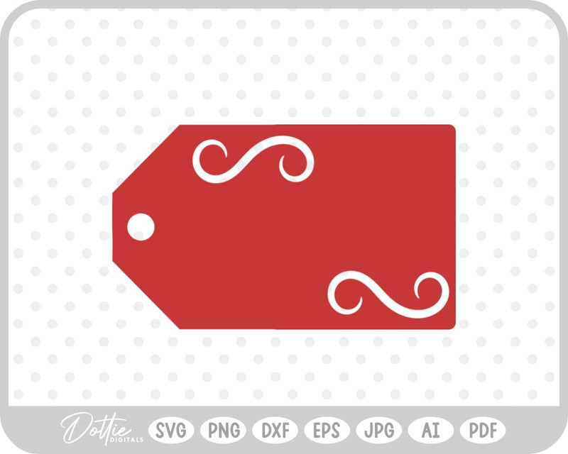 Christmas Gift Tag SVG DottieDigitals 