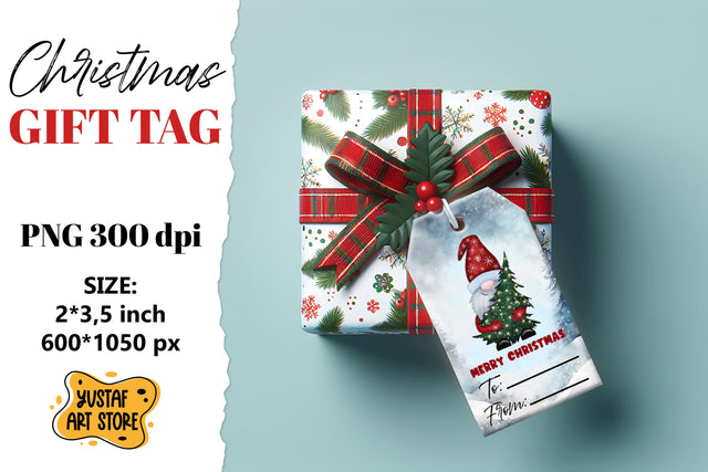 Christmas Gift Tags. Christmas gnome labels design Sublimation Yustaf Art Store 