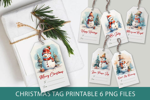 Christmas gift tags printable Sublimation KMarinaDesign 
