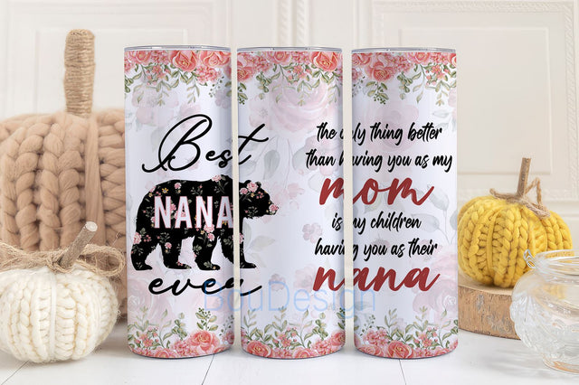 Christmas Gifts for Grandma, Best Grandma Gifts, Nana Gift Grandma Grandmother Birthday Gifts, Grandma Mother's Day Tumbler Wrap PNG Sublimation BouDesign 
