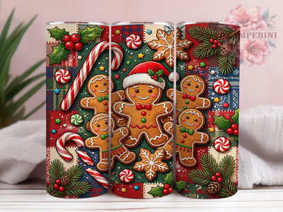 Christmas Gingerbread 20oz Tumbler, Gingerbread Xmas, Gingerbread Tumbler, Christmas Tumbler, Gingerbread PNG, Holiday Gingerbread, 20oz Tumbler Wrap, Gingerbread Wrap Sublimation Li Zamperini 