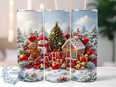 Christmas Gingerbread 20oz Tumbler, Gingerbread Xmas, Gingerbread Tumbler, Christmas Tumbler, Gingerbread PNG, Holiday Gingerbread, 20oz Tumbler Wrap, Gingerbread Wrap Sublimation ToriDesigns 