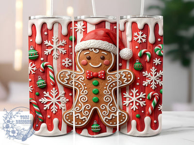 Christmas Gingerbread 20oz Tumbler, Gingerbread Xmas, Gingerbread Tumbler, Christmas Tumbler, Gingerbread PNG, Holiday Gingerbread, 20oz Tumbler Wrap, Gingerbread Wrap Sublimation ToriDesigns 