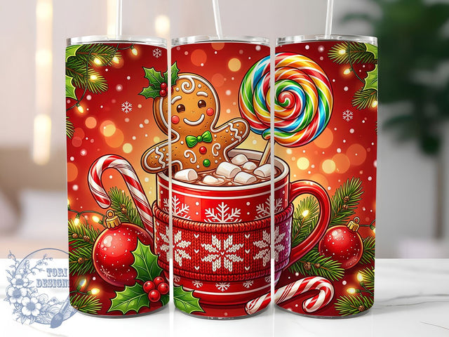 Christmas Gingerbread Cocoa 20oz Tumbler, Christmas Gingerbread, Gingerbread Cocoa, Cocoa Tumbler, 20oz Tumbler, Christmas Tumbler, Gingerbread Tumbler, Tumbler Wrap Sublimation ToriDesigns 