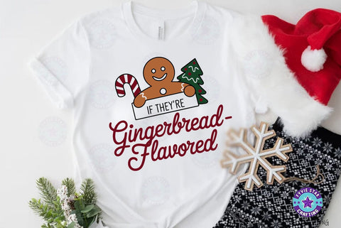 Christmas gingerbread flavored , Christmas Quote T shirt Design, Christmas Illustration SVG FiveStarCrafting 