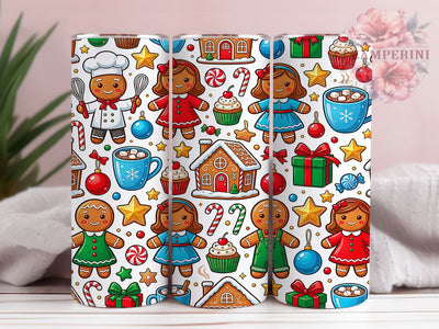 Christmas Gingerbread Friends 20oz Tumbler, Gingerbread Friends, Gingerbread Tumbler, Gingerbread PNG, 20oz Tumbler Wrap, Christmas Gingerbread, Gingerbread Wrap, Holiday Gingerbread Sublimation Li Zamperini 