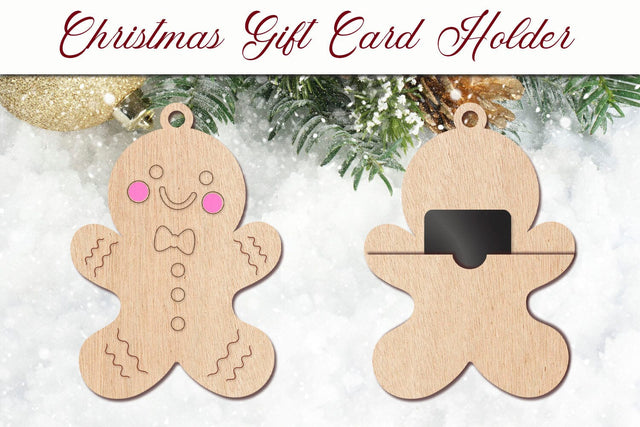 Christmas gingerbread gift card holder, Layered Christmas tag SVG AnastasiyaArtDesign 