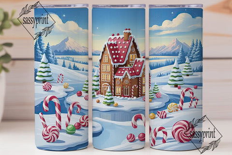 Christmas Gingerbread House 20oz Tumbler Sublimation sassyprint 
